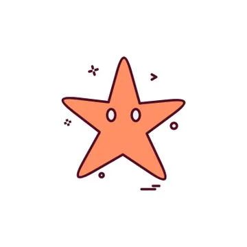 Starfish icon design vector Stock Illustration