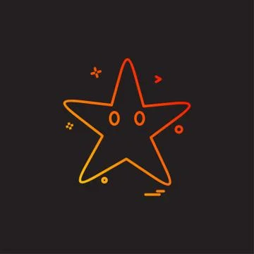 Starfish icon design vector Stock Illustration