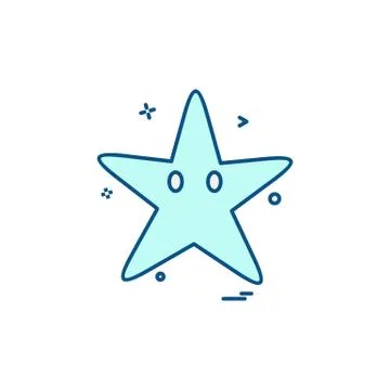Starfish icon design vector Stock Illustration
