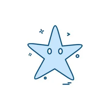 Starfish icon design vector Stock Illustration