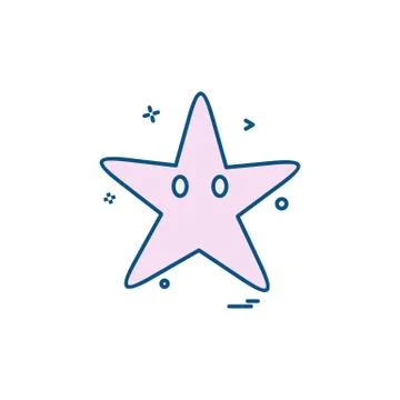 Starfish icon design vector Stock Illustration