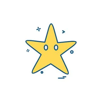 Starfish icon design vector Stock Illustration