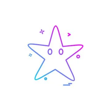 Starfish icon design vector Stock Illustration