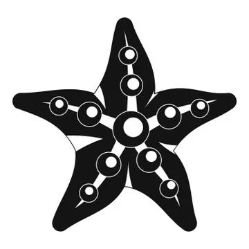 Starfish icon, simple style 스톡 일러스트