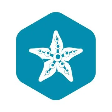 Starfish icon, simple style Stockillustratie