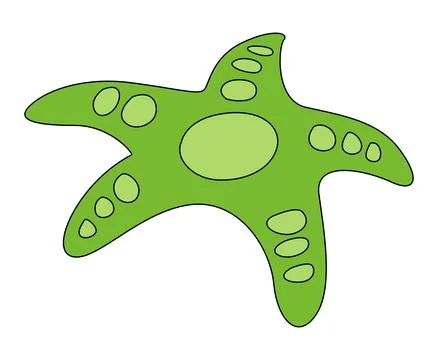 A starfish isolated on a white background Stock Illustration