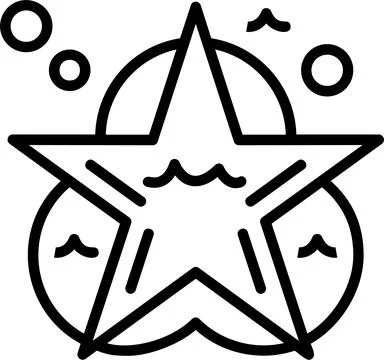 Starfish Line Icon Design Stock Illustration