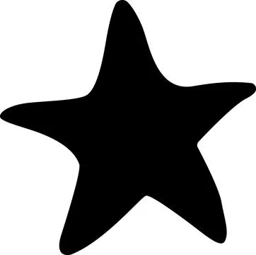 Starfish logo icon silhouette vector illustration, black starfish silhouette 스톡 일러스트