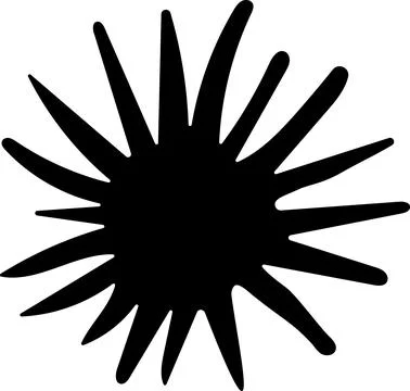 Starfish logo icon silhouette vector illustration, black starfish silhouette 스톡 일러스트
