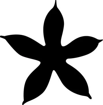 Starfish logo icon silhouette vector illustration, black starfish silhouette Illustrazione stock