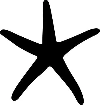 Starfish logo icon silhouette vector illustration, black starfish silhouette 스톡 일러스트