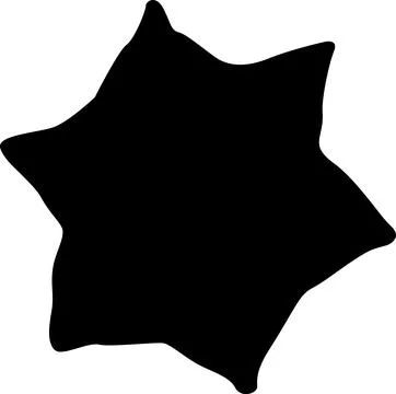 Starfish logo icon silhouette vector illustration, black starfish silhouette Illustrazione stock
