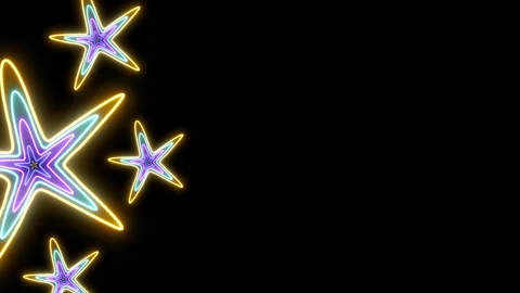 STARFISH NEON FRAME Stock Footage 242938267