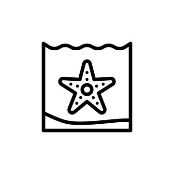 Starfish, ocean icon. Simple line, outline vector elements of saving marine Stock Illustration