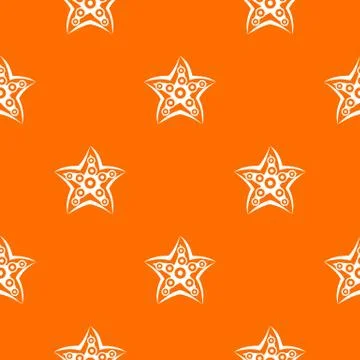 Starfish pattern seamless Illustrazione stock