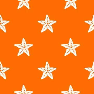 Starfish pattern seamless Illustrazione stock