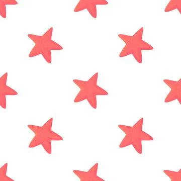 Starfish pattern seamless vector Stock Illustration