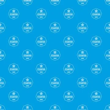 Starfish pattern vector seamless blue Stockillustratie