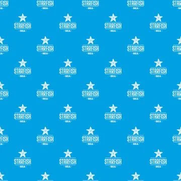 Starfish sea pattern seamless blue Illustrazione stock