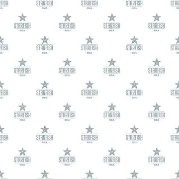 Starfish sea pattern seamless Illustrazione stock