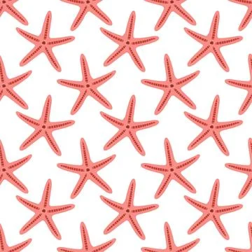 Starfish seamless pattern. Trendy pattern of starfish for wrapping paper Stockillustratie