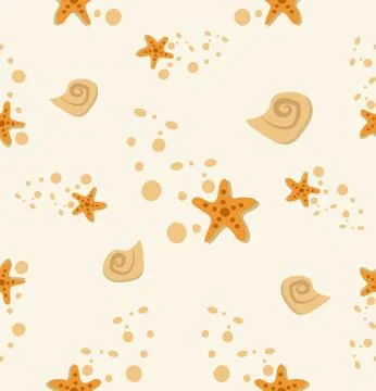 Starfish shell stone pattern 스톡 일러스트