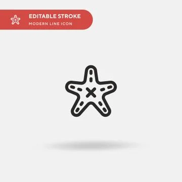 Starfish Simple vector icon. Illustration symbol design template for web mobi Stock Illustration