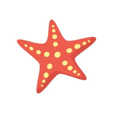 Starfish for summer design elements. Trendy flat style for graphic design, web Stock Illustration