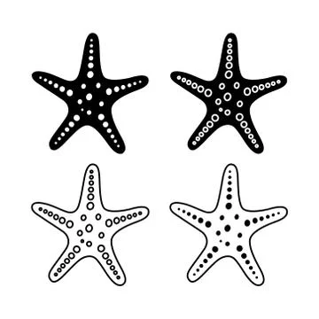 Starfish for summer design elements. Trendy flat style for graphic design, web Stock Illustration