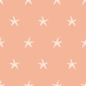 Starfish summer seamless pattern Stock Illustration