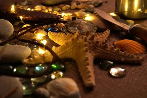 Starfish on the table Stock Photos