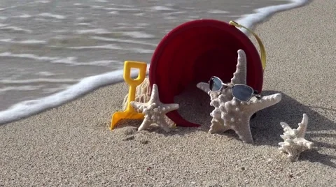 Starfish on vacation Stock Footage 64102853