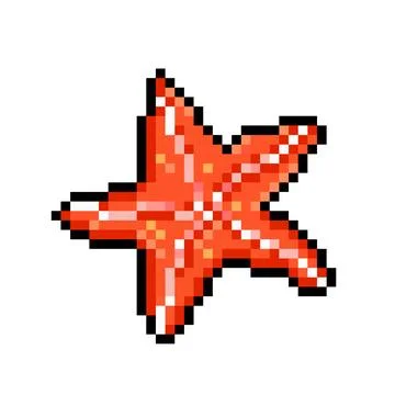 Starfish vector pixel art Stock Illustration
