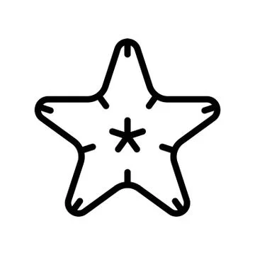 Starfish vector, tropical related line style icon Stock Illustration