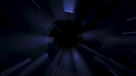 Stargate Glowing Blue Light Vortex VJ Loop Animation Abstract Background Stock Footage 320552461