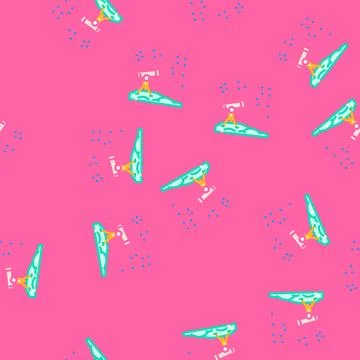 Stargazing spring vector seamless pattern Stock Illustration