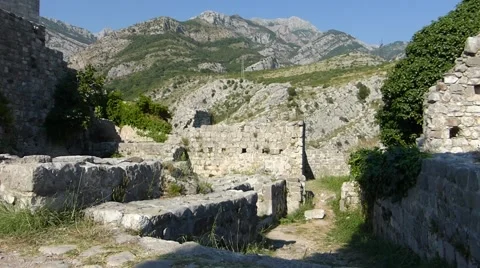Stari Bar ruins in Montenegro Video stock 50560153
