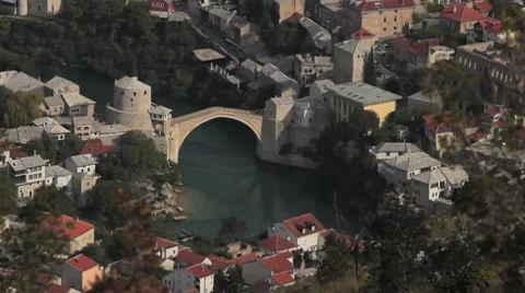 Stari Most. Old Bridge, Mostar 7 Video stock 8658490