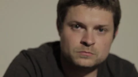 Staring Man - Dolly Shot Stock Footage 40254770