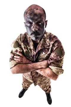 Staring soldier Stock Photos