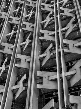 Stark Architectural Patterns Showcasing Concrete Structure with Unique Line.. Stock Photos