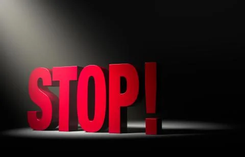 Stark warning Illustrazione stock