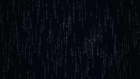 Stark white binary code streams cascading vertically down a dark digital ba.. Stock Illustration
