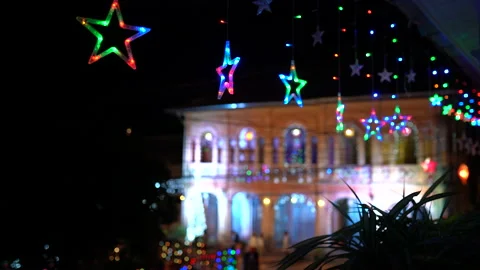 Starlight and Christmas background Stock Footage 167489707
