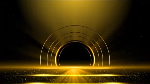Starlight on the golden stage background Stock Footage 308271749
