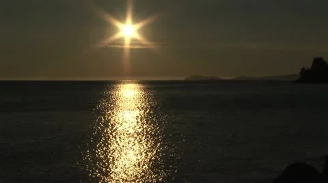 STARLIGHT REFLECTION ON SEA Stock Footage 21830404