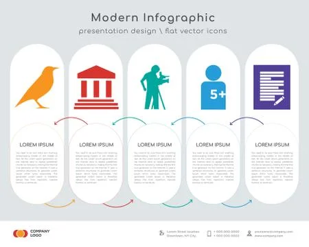 Starling infographics design Stock Illustration