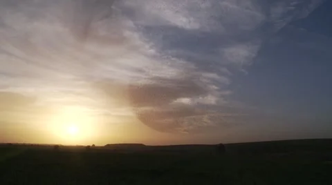 Starling swarm in the sunset Stock Footage 57676436