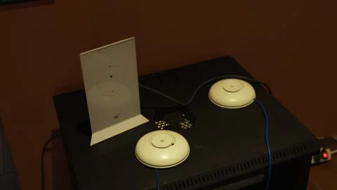 Starlink router and network access points on a server rack Stock Footage 338343981