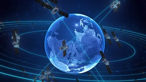 Starlink satellite navigation system global positioning Vídeo Stock 292636398
